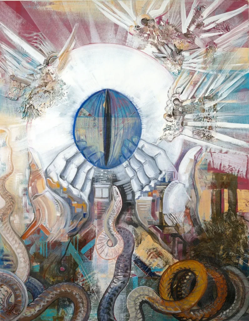 Surreale Kunst des Eric Hubbes: Das Gericht (Tarot Serie)